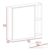 Streamdale Myrick 2-Shelf Medicine Cabinet With Mirror Wengue