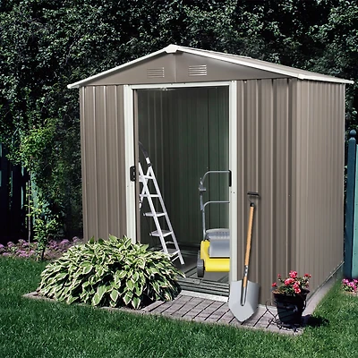 Streamdale 6FT X 5FT Outdoor Metal Storage Shed Gray