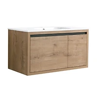 Streamdale 36 Inch Wall Mounted Bathroom Vanity With Gel Sink