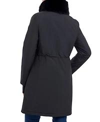 Michael Michael Kors Women's Faux-Fur-Trim Anorak Raincoat