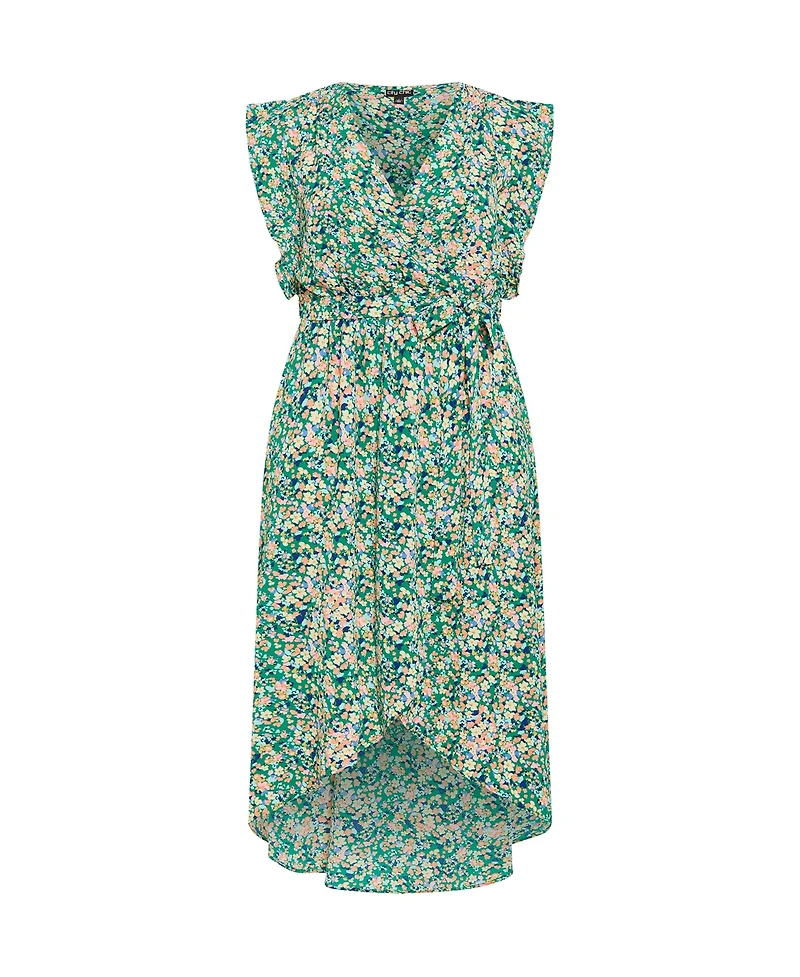 City Chic Plus Ditsy Wrap Dress