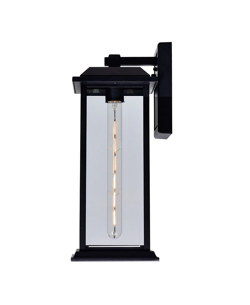 Cwi Lighting 16.4" Metal Blackbridge 1 Light Outdoor Wall Lantern