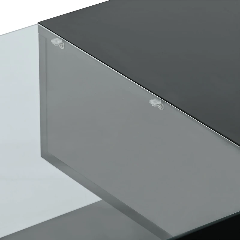 Simplie Fun Modernist Glass-Wood Center Table