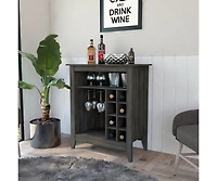 Streamdale New Canaan 6-Bottle 1-Drawer 1-Shelf Bar Cabinet Carbon Espresso
