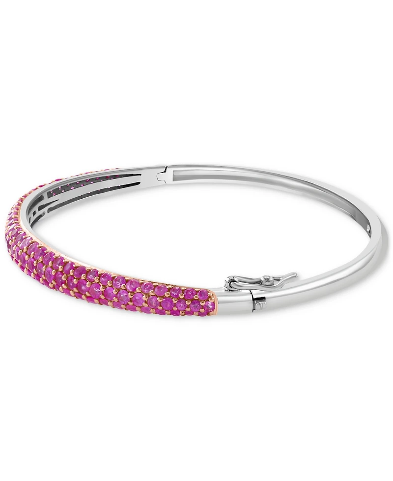 Effy Ruby Graduated Bangle Bracelet (5-1/20 ct. t.w.) Sterling Silver (Also available Pink Sapphire & Sapphire)