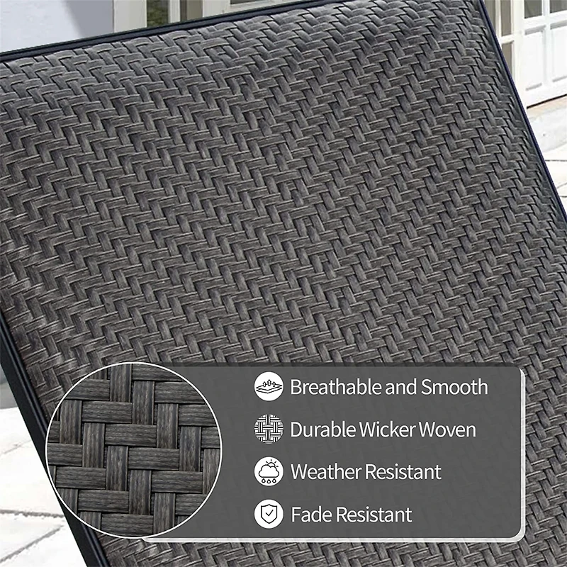 Streamdale Set of 2 Outdoor Wicker Chaise Lounge Chairs
