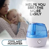 0.66-Gallon, 2.5 Liter Cool Mist Ultrasonic Humidifier for Home