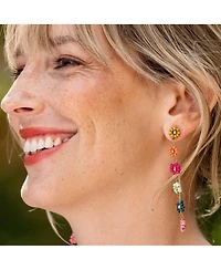 Ink + Alloy Amanda Daisy Beaded Drop Earrings