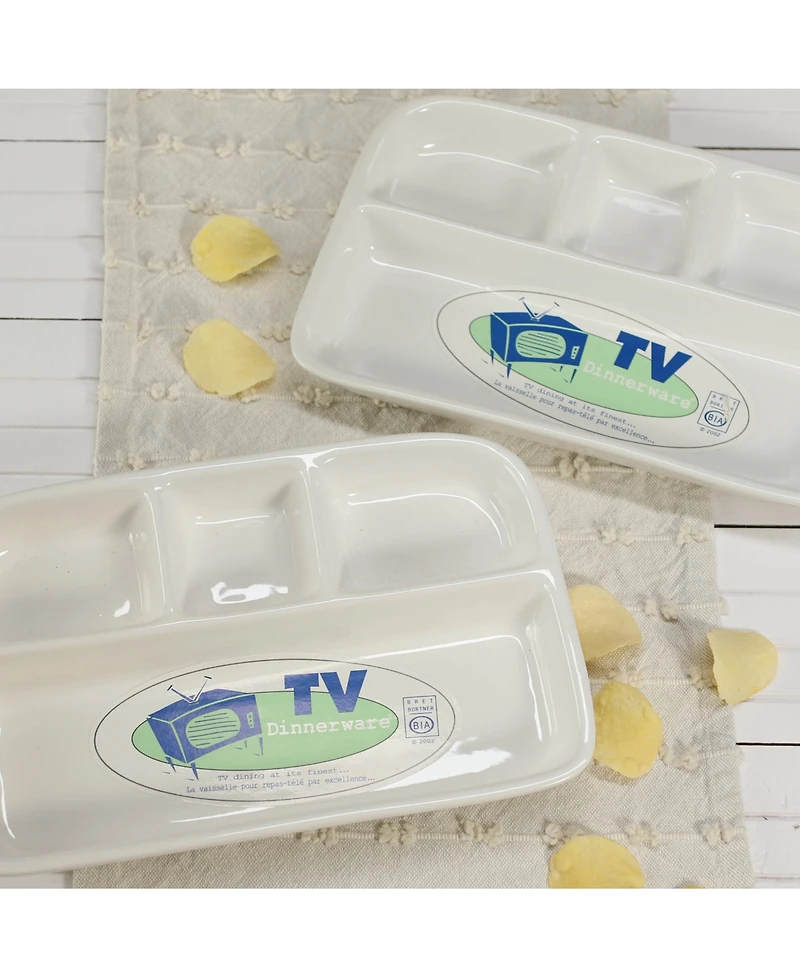 Bia Cordon Bleu Porcelain Divided Tv Tray, Set of 2