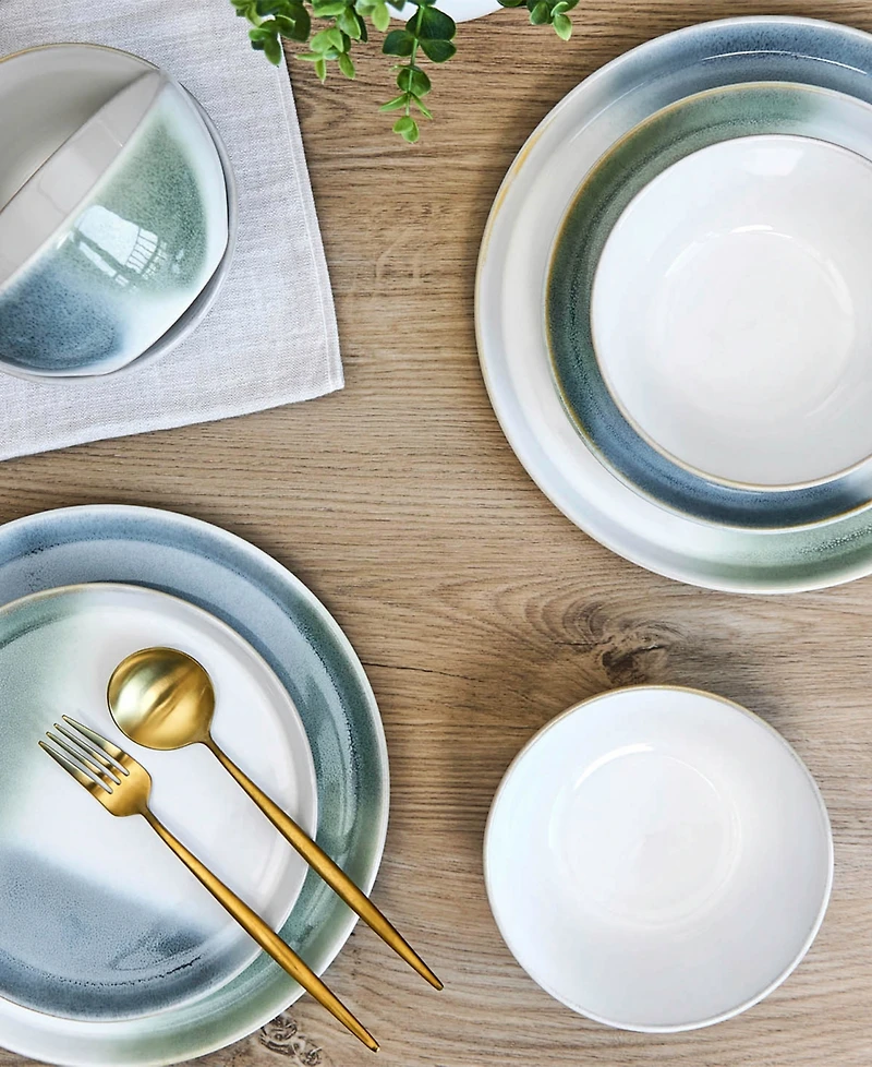 Sango Sittera Color Block Reactive 12 Pc. Dinnerware Set, Service for 4