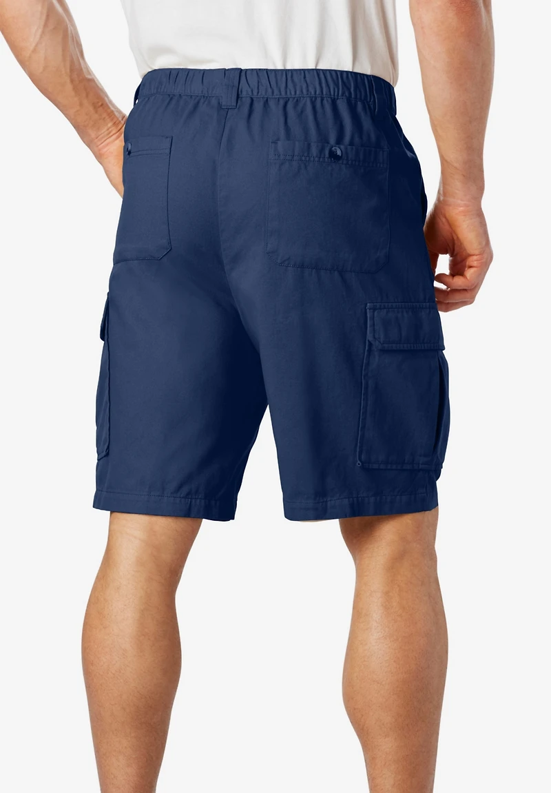 KingSize Big & Tall Knockarounds 8" Full-Elastic Cargo Shorts