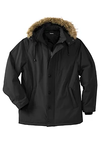 KingSize Big & Tall Arctic Down Parka With Detachable Hood And Insulated Cuffs
