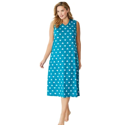 Dreams & Co. Women's Long Sleeveless Sleepshirt