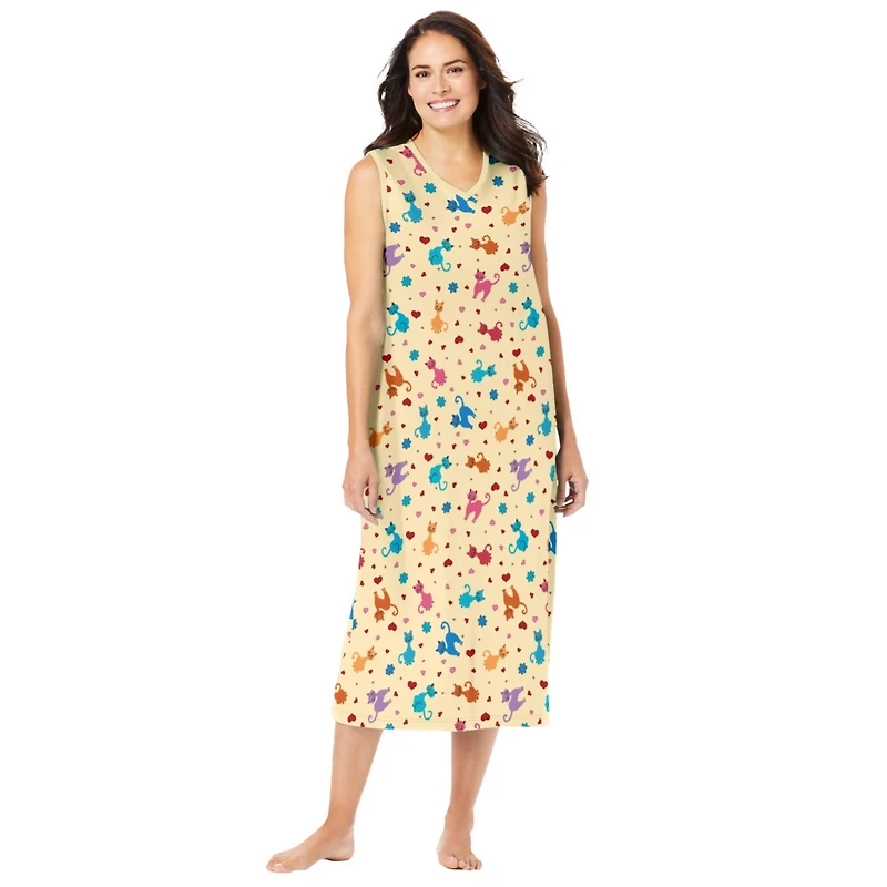 Dreams & Co. Women's Long Sleeveless Sleepshirt