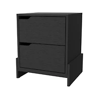Streamdale Ralston 2-Drawer Nightstand In Black