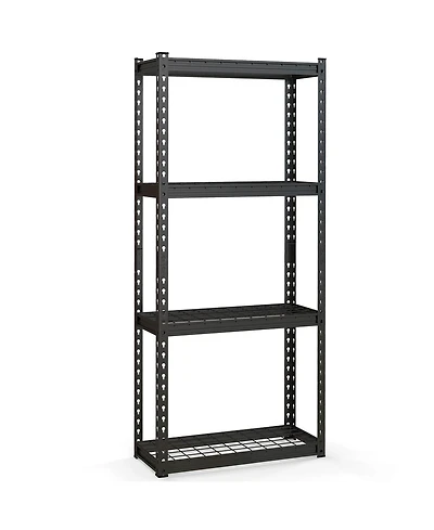 Pcs 4-Tier Metal Shelving Unit Heavy Duty Wire Storage Rack with Anti-slip Foot Pads