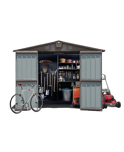 Streamdale Metal Outdoor Storage Shed 8.2' x 6.2' with Double Doors