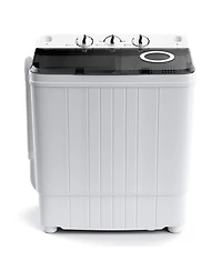 Portable Washing Machine 17.6 lbs Twin Tub Laundry Washer with Drain Pump