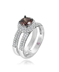 Suzy Levian New York Sterling Silver Cubic Zirconia Ring