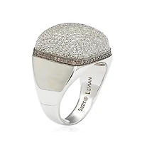 Suzy Levian Sterling Silver Cubic Zirconia Pave Dome Ring