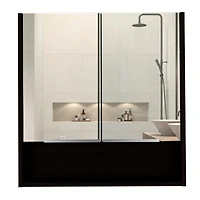 Streamdale Manchester Rectangle Medicine Cabinet With Mirror Wengue