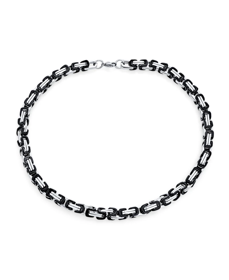 Bling Jewelry Mechanic Byzantine Punk Rocker Jewelry Set Urban Biker Necklace & Bracelet