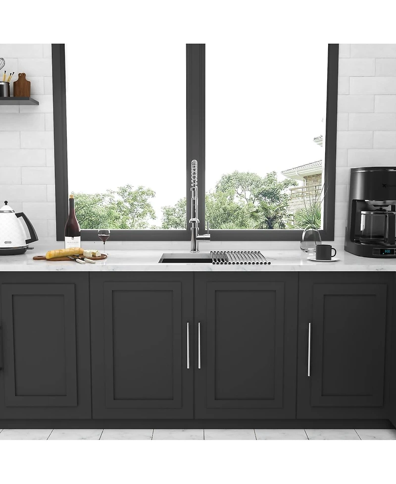 Streamdale 10" Deep Gunmetal Black Stainless Steel Kitchen Sink