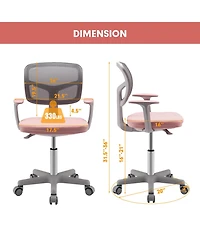 Auto Lock Kids Mesh Chair with Armrests Height Adjustable