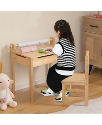 Costway Toddler Multi Activity Table with Chair Kids Art & Crafts Table