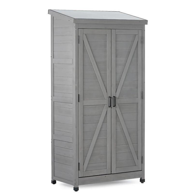 Streamdale Garden Shed with Metal Top and Wood Frame