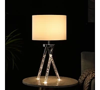 Streamdale Acrylic Led Table Lamp with Silver Legs