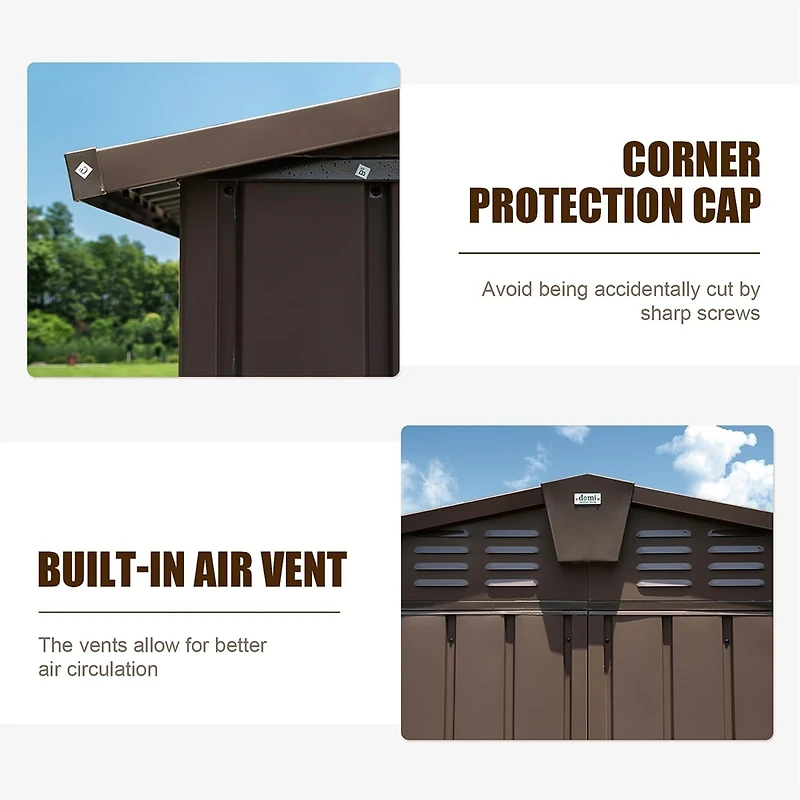 Streamdale 10'x8' Metal Tool Shed with Lockable Door