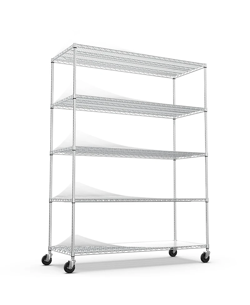 Simplie Fun Adjustable Heavy Duty Wire Shelving Unit - Chrome