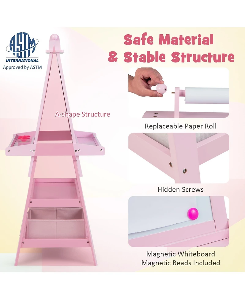 3-in-1 Double-Sided Storage Art Easel