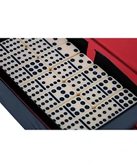 We Games Double Twelve Dominoes - Ivory Colored Tiles, Thick Size