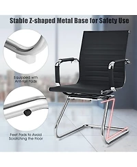 Set of 2 Office Waiting Room Chairs for Reception Conference Area