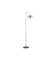 Streamdale Industrial Cage Floor Lamp in Gold/White