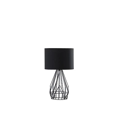 Streamdale 17.5" In Industrial Farm Metal Cage Black Table Lamp