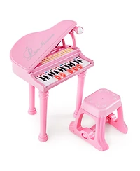 31 Keys Kids Piano Keyboard Toy Toddler Musical Instrument with Stool & Microphone