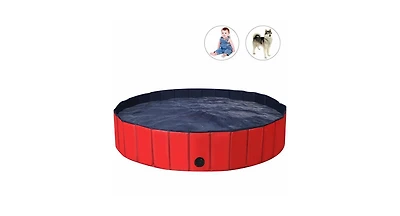 Slickblue 55" Pvc Outdoor Foldable Pet and Kids Swimming Pool