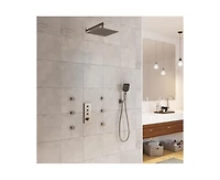 Casainc 12 Inch Wall Mounted Square Handheld Shower Set