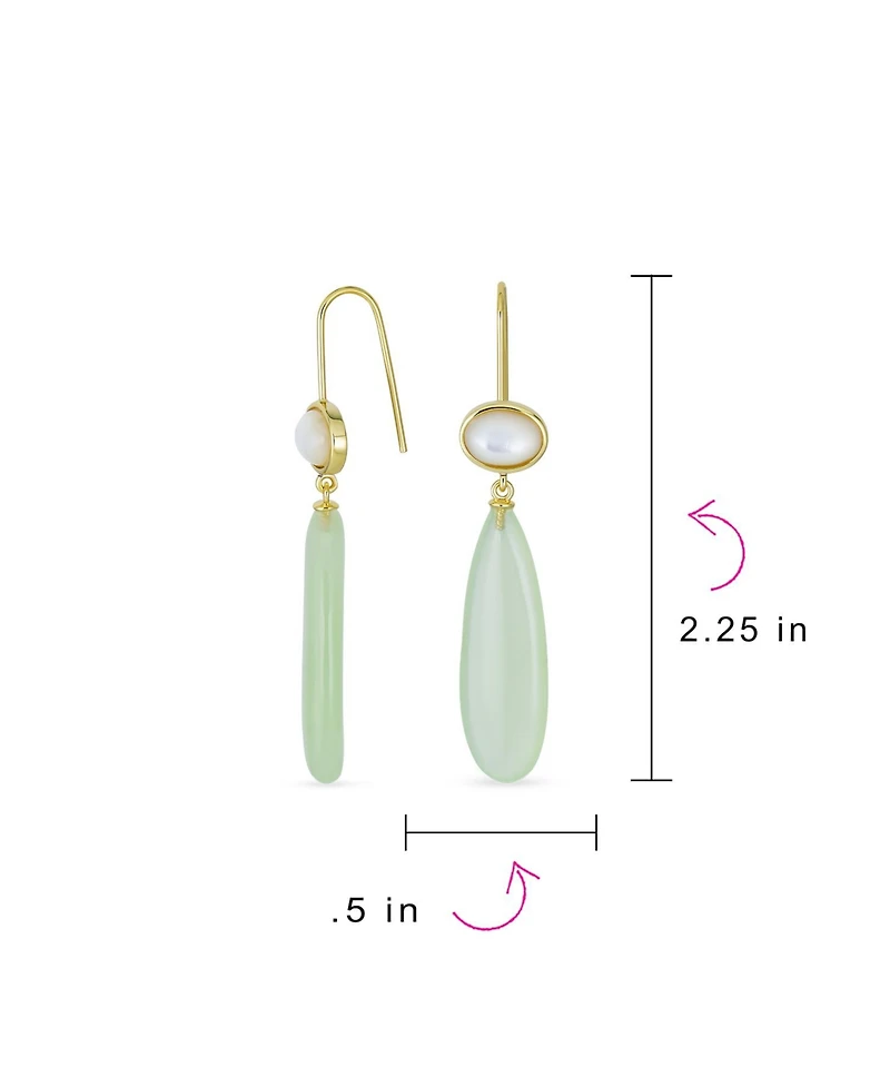 Unique Geometric Oval Linear Long Shape Tear Drop Natural Multi-Tier Earthy Rose Quartz Gemstone Party Dangling Earrings Fish hook for Women G