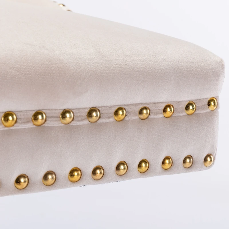 Simplie Fun Thick Golden Swivel Velvet Barstools Adjusatble Seat Height From 27-35 Inch