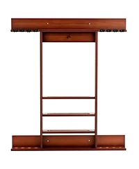 Sugift Wall-mounted Billiards Pool Cue Rack Only