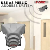 5 Core Pa Horn Speaker Outdoor 8x16" Siren Loudpeaker • 40W Rms Loud Megaphone Driver Horn - Suh-400 1Pc
