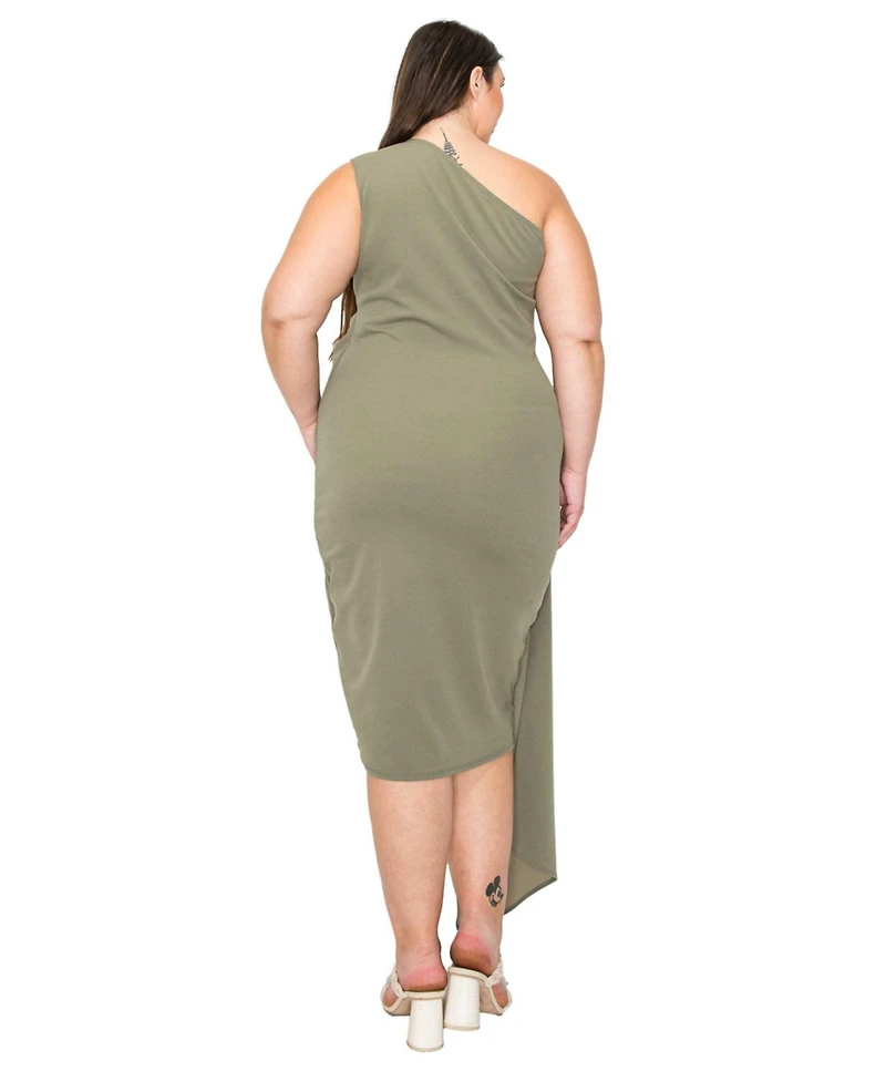 L I V D Plus Esme Front Draped Sash Dress