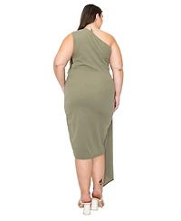 L I V D Plus Esme Front Draped Sash Dress
