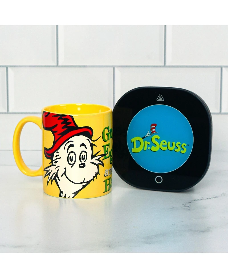 Uncanny Brands Dr. Seuss Green Eggs and Ham Mug with Warmer – Keeps Your Favorite Beverage Warm - Auto Shut On/Off