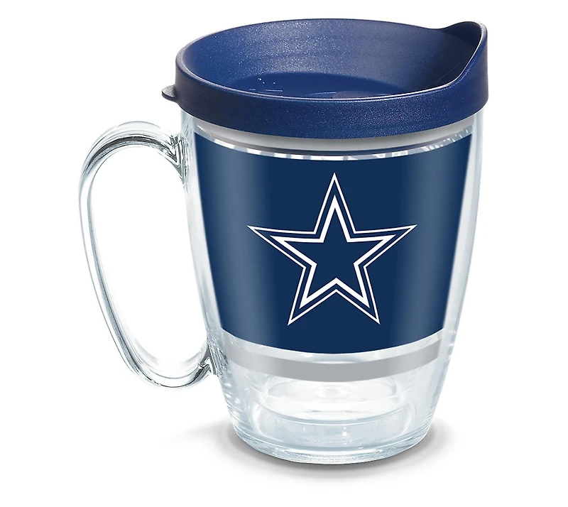 Tervis Nfl Dallas Cowboys - Legend Made in Usa Double Walled Insulated Tumbler Travel Cup Keeps Drinks Cold & Hot, 16oz Mug with Handle, Classic