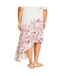 City Chic Women's Isabella Border Skirt
